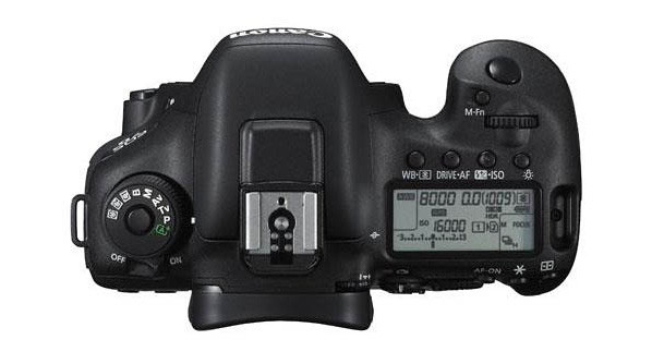 Canon EOS 7D Mark II top
