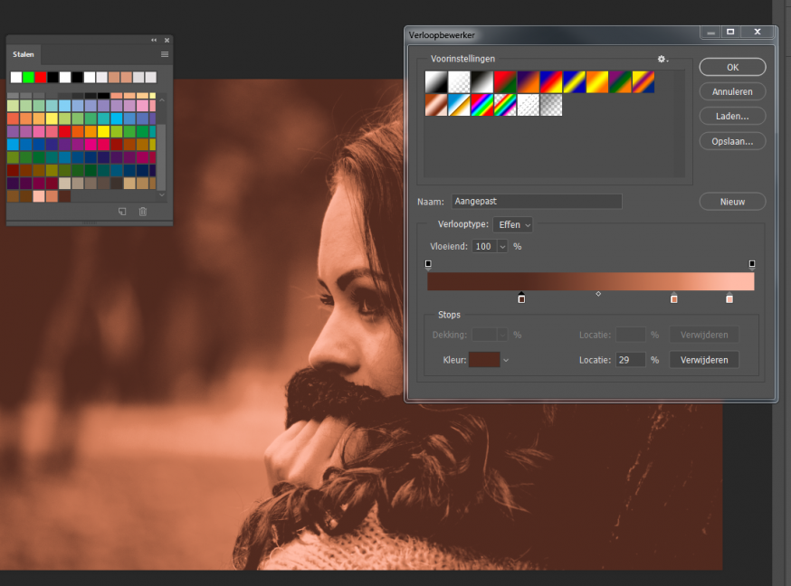 Color-grading-foto-kopiëren-tussenstap-gradient-verloop