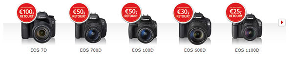 Canon cashback camera's