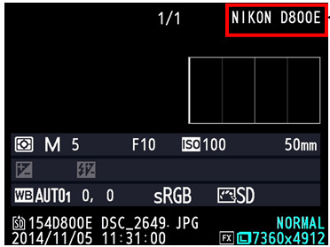 Nikon D800E fraude