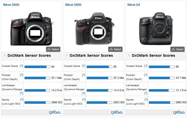 Nikon Df vs D800 vs D4