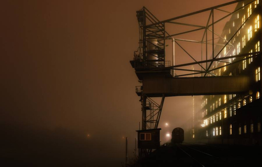 Lichten van gebouwen in de nacht 