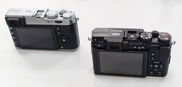 Fujifilm X30 en X100T - back