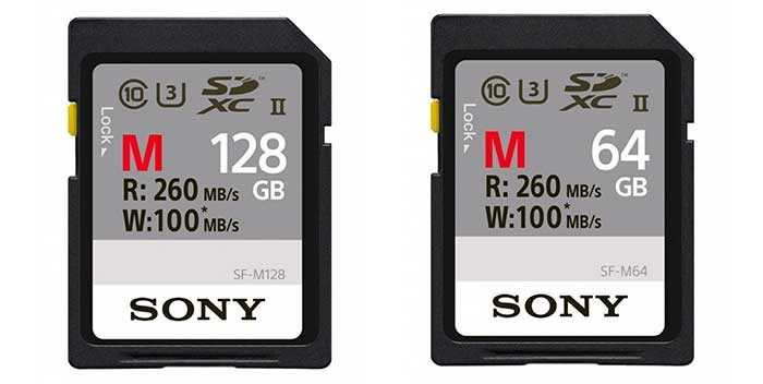 Nieuwe ultrasnelle Sony XQD-M geheugenkaarten