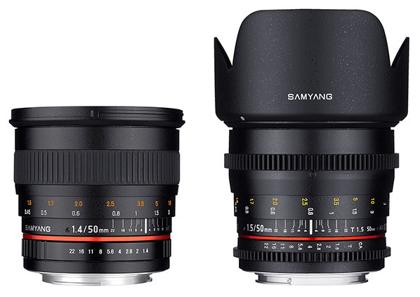 Samyang 50mm f/1.4 AS UMC en V-DSLR T1.5 AS UMC