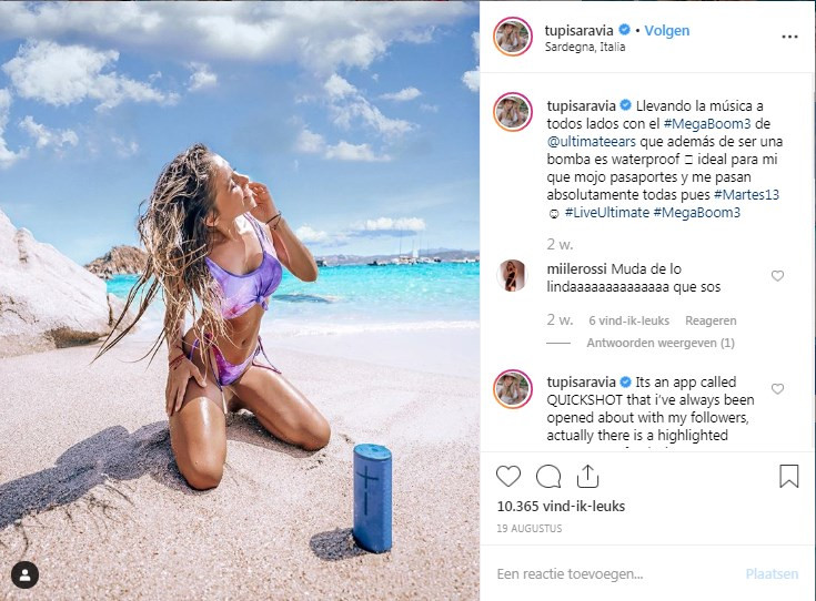 Travel influencer heeft overal dezelfde wolken