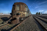 Fotograaf legt zeer oude trein vast