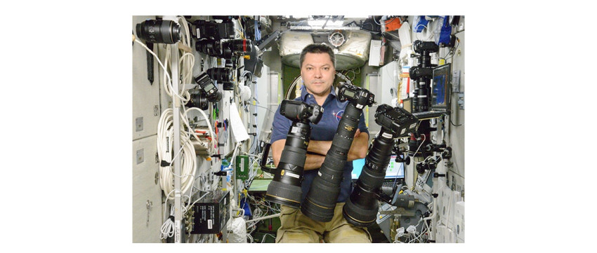 Nikon-apparatuur in de ISS