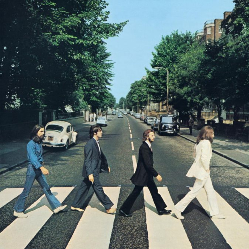 50 jarig jubileum iconische foto The Beatles op Abbey Road