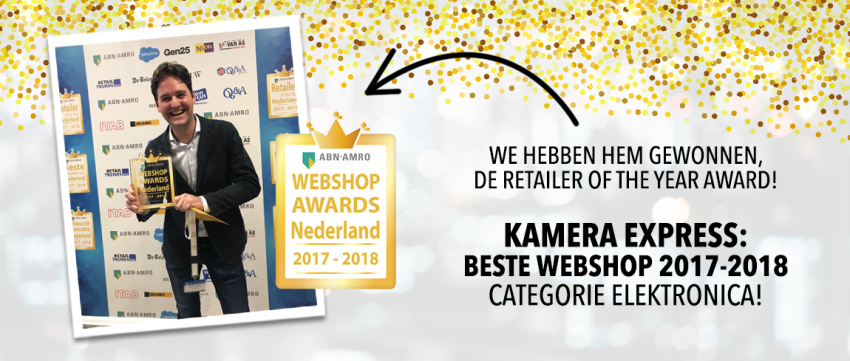 Kamera Express wint Webshop Award 2017-2018! 