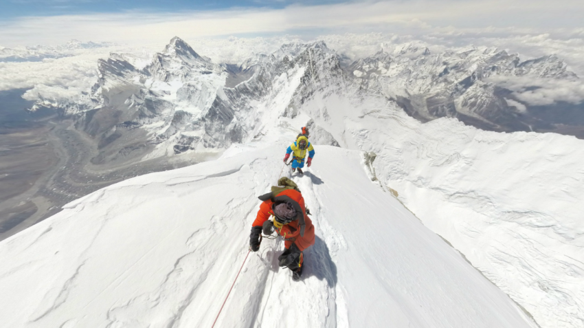 Beklimming Mount Everest 360 graden vastgelegd