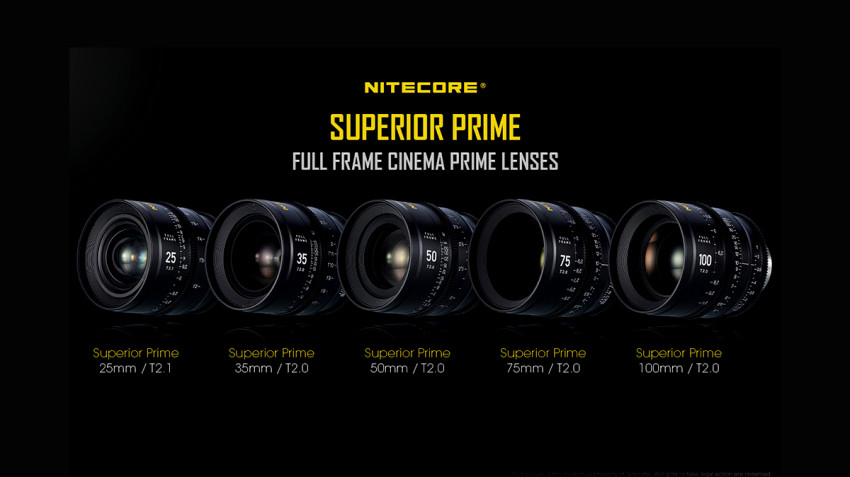 Nitecore introduceert line-up premium Cine-lenzen