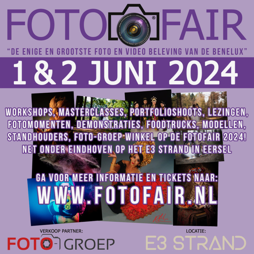  De zomer Fotofair op 1 & 2 juni 2024 op het E3 strand.