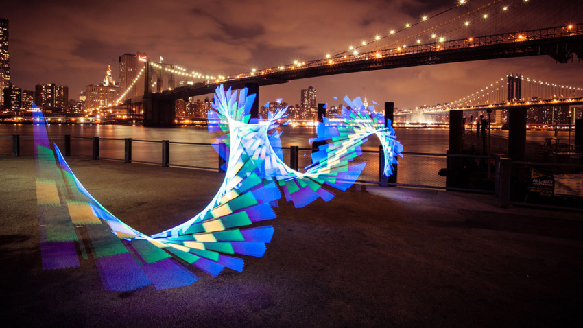 Schilderen met licht met de pixelstick