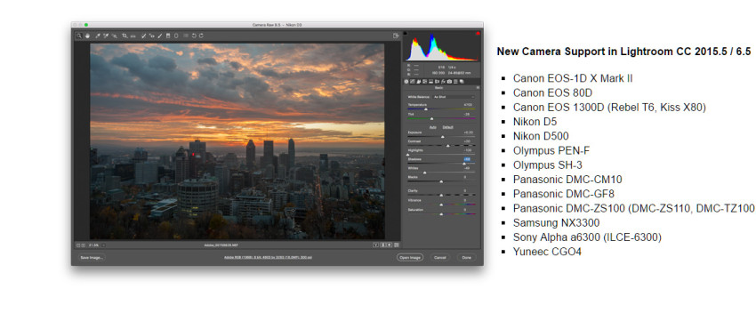 Adobe brengt Lightroom CC 2015.5/6.5 en ACR 9.5 uit