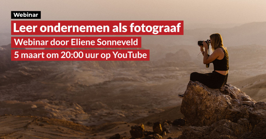 Gratis webinar 'ondernemen als fotograaf' bij CameraNU.nl