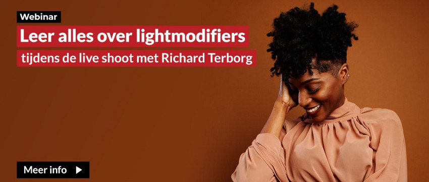 Webinar met Richard Terborg over lightmodifiers tijdens de liveshoot